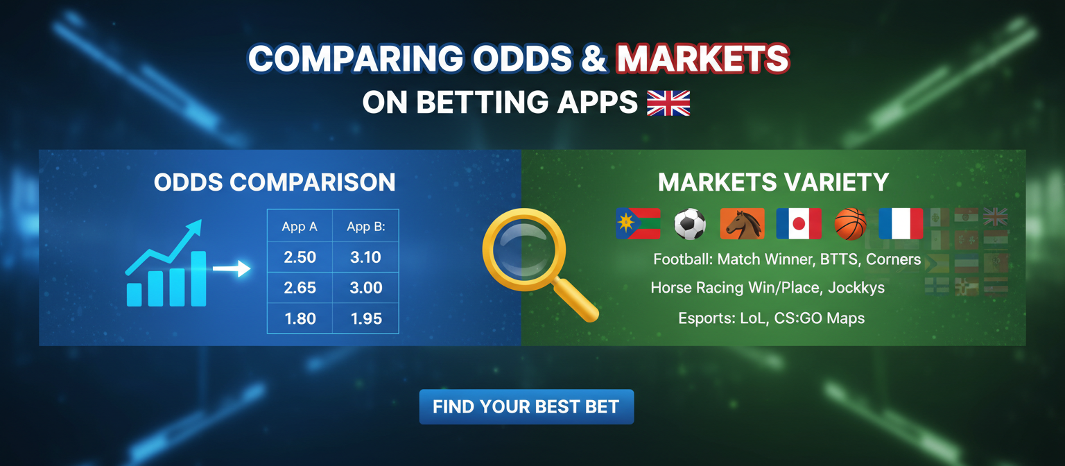 To win, you need to compare several betting apps in the UK